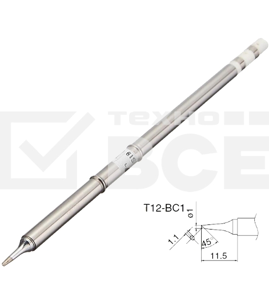 Жало для индукционных паяльников T12-BC1