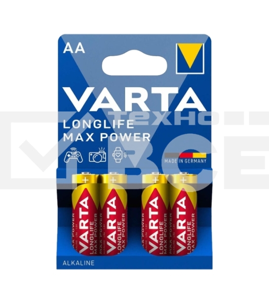 Батарейки VARTA MAX TECH AA бл 4 04706101404 