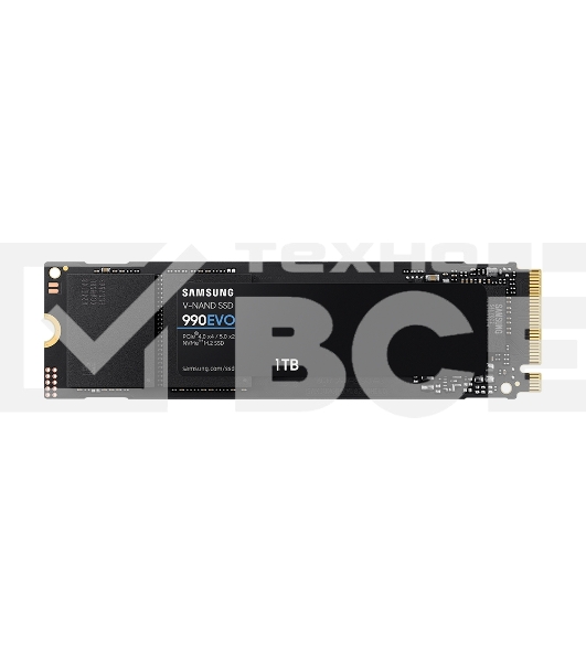 Накопитель SSD Samsung 990 EVO, 1024GB, PCIe 4.0 x4, M.2 2280, NVMe, R/W 5000/4200