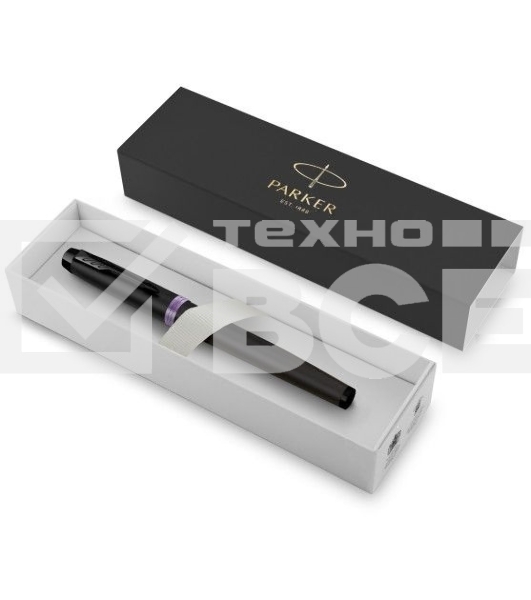 Ручка перьевая Parker IM Vibrant Rings F315 (2172948) Amethyst Purple PVD сталь нержавеющая F подар.кор.