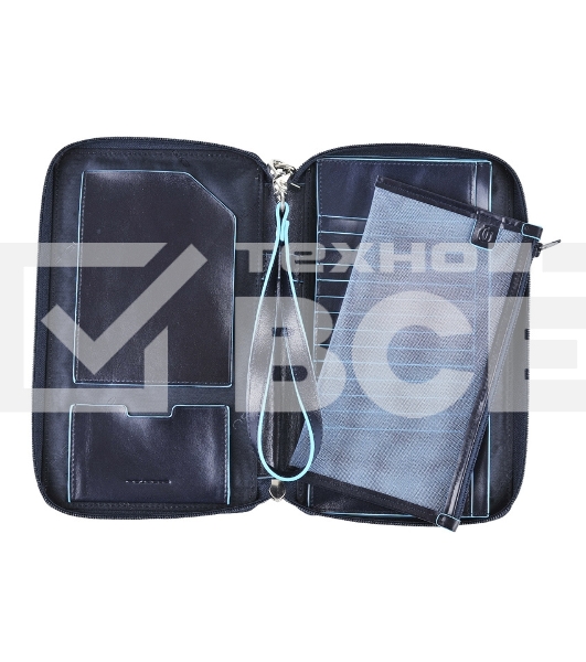 Мультипортмоне Piquadro Blue Square PP3246B2/BLU2 синий натур.кожа