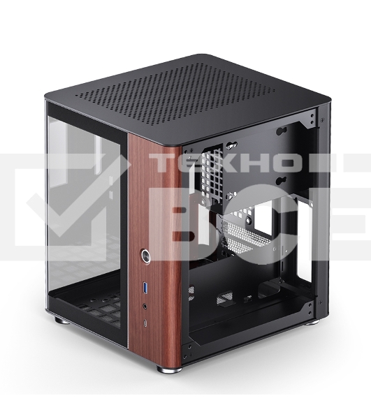 Компьютерный корпус JONSBO TK-0 Black ITX без БП, mini-ITX, micro-ATX, ATX, черный