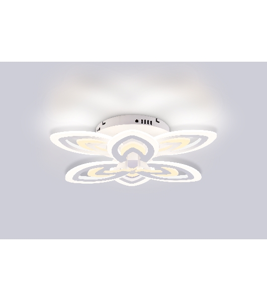 Потолочный светодиодный светильник FA4546/3+3 WH белый 3000K-6400K 76W D490*110 (ПДУ ИК)
