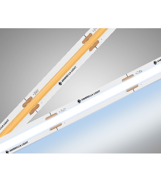 Светодиодная лента Ambrella light GS4753 COB 528Led/14W m/ 24V IP20 6500K/ 5m*10mm*2mm (2 конт.)