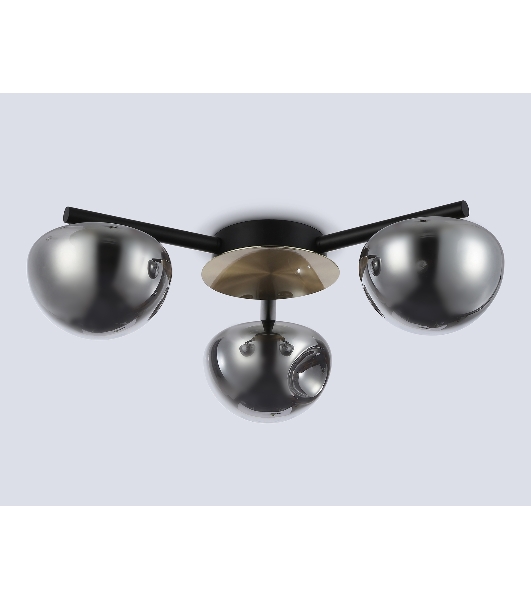 Светильник Ambrella light LH12006/3 BK/GD/SM черный/золото/дымчатый 18W 3000K D640*170