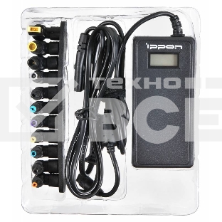 Блок питания Ippon D65U автоматический 65W 15V-19.5V 8-connectors 1.5A 1xUSB 2.1A от бытовой электросети LСD индикатор