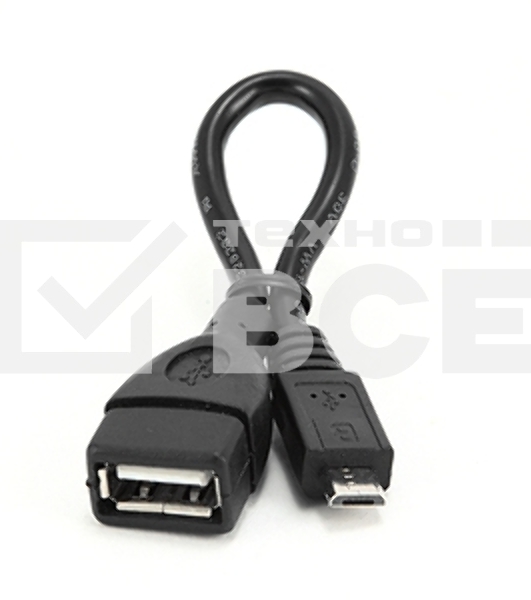 Кабель Gembird/Cablexpert A-OTG-AFBM-001 AF/MicroBM, Кабель USB 2.0 OTG , 0.15м, пакет