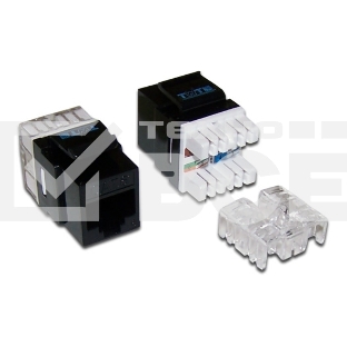 Модуль информационный Lanmaster UTP (TWT-OK45UTP/6-BK) Keystone RJ45 кат.6 черный