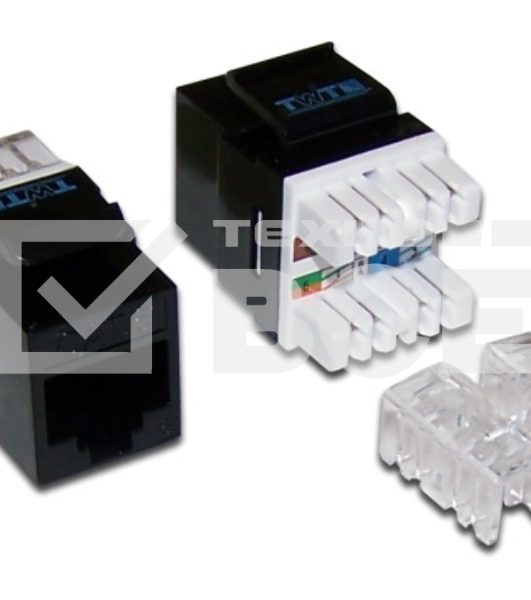 Модуль информационный Lanmaster UTP (TWT-OK45UTP/6-BK) Keystone RJ45 кат.6 черный