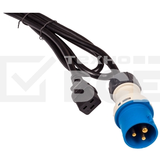 Шнур питания C19-I309 Male, 3х2.5, 220В, 16А, черный, 2.5 метра