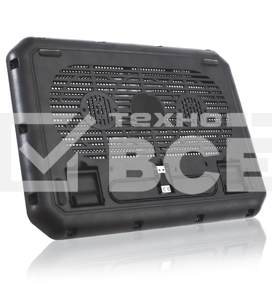 Аксессуар к ноутбуку CROWN Подставка для ноутбука CMLC-M10 черный (Для ноутбуков диагональю до 17”, подсветка, 1*кулер D140*15мм)