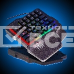 Игровой блок Oklick 701G IRON FIST черный USB for gamer LED (подставка для запястий), фото3