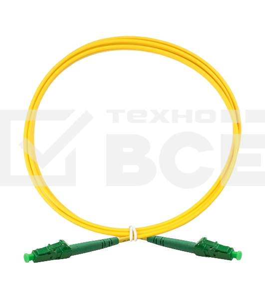 Патч-корд волоконно-оптический ExeGate FC-S-9-LC/APC-LC/APC-2M-LSZH (Шнур ВО SM 9/125 (OS2/G.652.D), LC/APC-LC/APC, Simplex, LSZH, 2м)