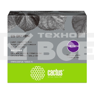 Картридж ленточный Cactus CS-DK11204 черный для Brother P-touch QL-500, QL-550, QL-700, QL-800