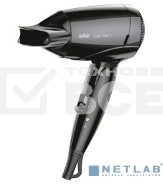 Фен Braun HD130, 1200Вт, черный