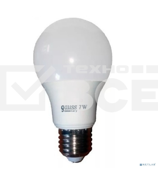 Светодиодная лампа LED Elementary A60 7W E27 540lm 4100K 1/10/100 0 GAUSS 23227A