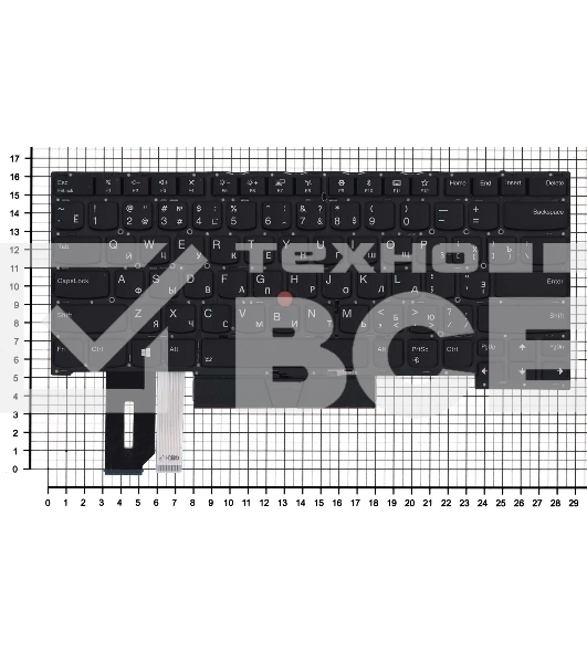 Клавиатура для ноутбука Lenovo ThinkPad X1 Extreme 2nd Gen. черная с подсветкой