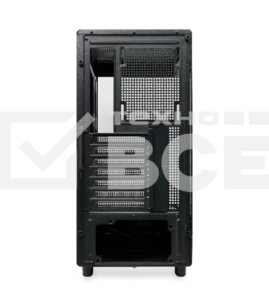 Компьютерный корпус без блока питания HSPD F510, Panoramic Mid Tower, черный, TG, 0.5 SPCC, no fans ATX, mATX, mITX 180/280/160мм 1x2.5', 1x3.5', 7xPCI 1xUSB-A 3.0, 1xUSB-A 1.0 356x218x467мм