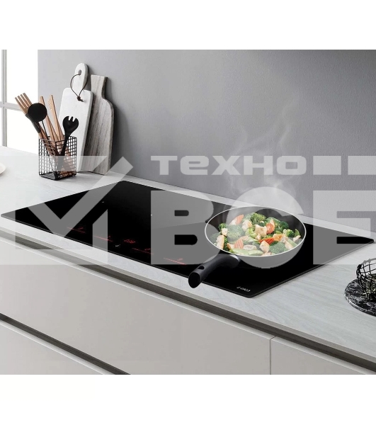 Индукционная варочная панель Elica, 87см, две Bridge zone, сенсорное управление, 9 уровней мощности, Booster, индикатор остаточного тепла, распознование посуды, пауза, подогрев, таймер, черный