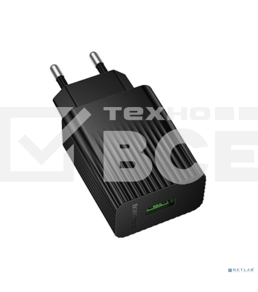 Сетевое зарядное устройство BOROFONE BAS72A/Сетевое ЗУ/QC 3.0/1 USB/Выход: 18W/черный