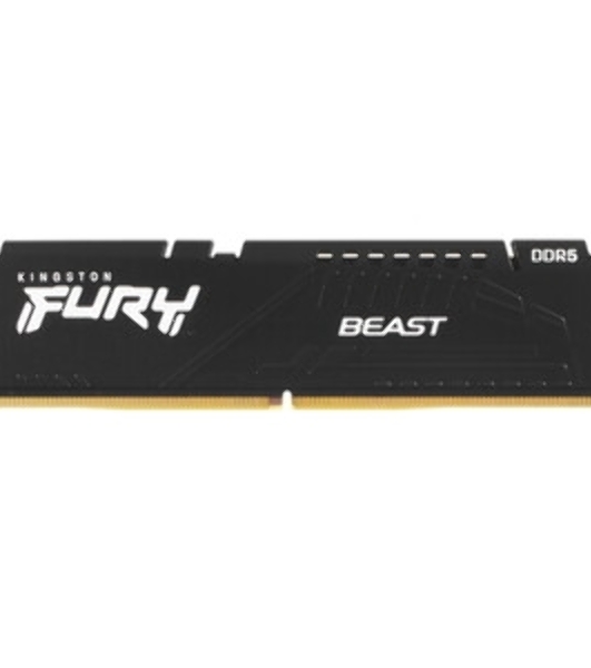 Оперативная память Kingston Fury Beast, DDR5, 16Gb (1x16GB), 5600MHz, CL36, DIMM, с радиатором, черный