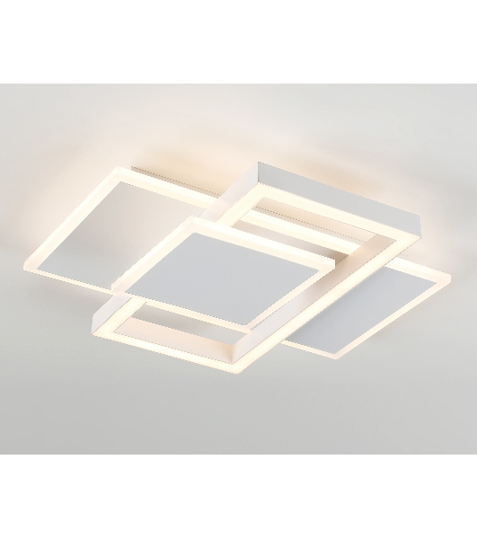 Потолочный светодиодный светильник Ambrella light FA1021/3 WH белый 50W 3000K-6400K 380*345*75 (ПДУ ИК)