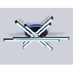 Потолочный светодиодный светильник Ambrella light FL6272 BK черный 76W 3000K-6400K+RGB 700*615*135 (ПДУ ИК), фото8