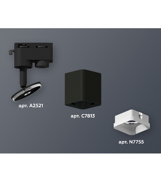 Светильник Ambrella light XT7813022 SBK/FR черный песок/белый матовый MR16 GU5.3 (A2521, C7813, N7755)