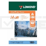 Фотобумага Lomond 0102068 A5/180г/м2/50л./белый матовое для струйной печати, фото 1