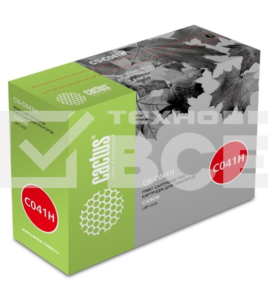 Картридж лазерный Cactus CS-C041H черный (20000 стр.) для Canon LBP 312x