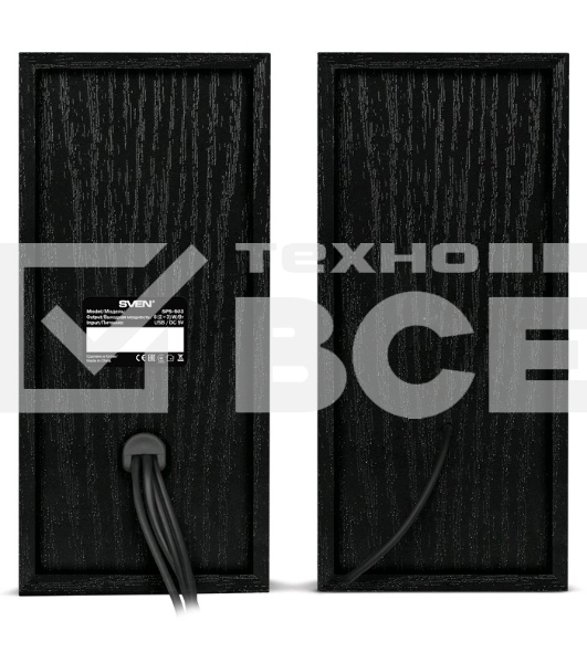Колонки Sven SPS-603 черный {USB-порт ПК, ноутбука или адаптер 5V DC}