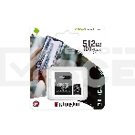 Флеш карта microSDHC 512GB microSDXC Class10 Kingston <SDCS2/512GB> UHS-I Canvas Select up to 100MB/s с адапт., фото 1