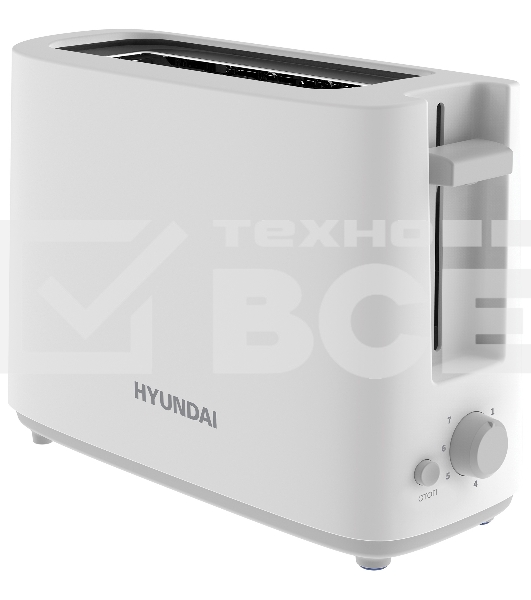 Тостер Hyundai HYT-8006 500Вт белый/серый