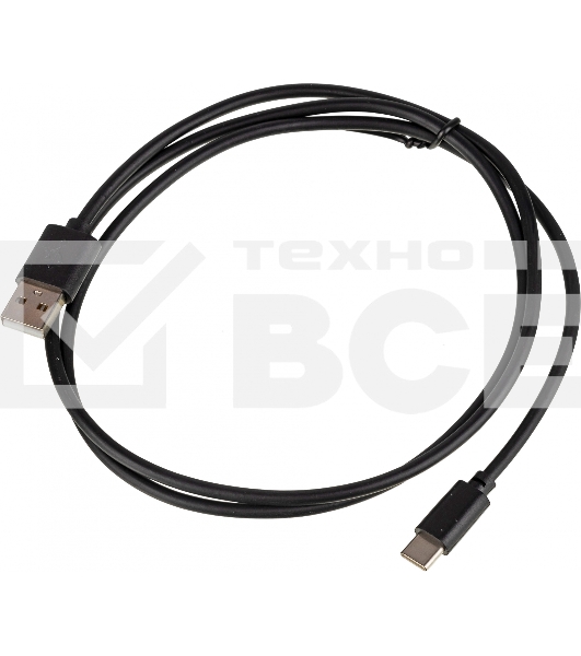 Кабель USB (m)-USB Type-C (m) 1м черный