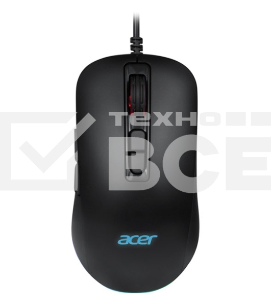 Мышь проводная Acer OMW135 черный, 6400 dpi, USB, кнопки - 7