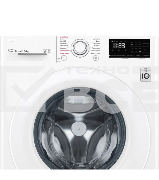 Стиральная машина LG F2V3GS3W белый, загрузка фронтальная 8,5 кг, 1200 об/мин., класс: А