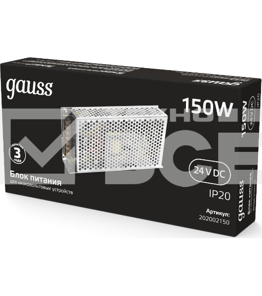 Блок питания Gauss 202002150 встраив. для лен.светод. черный