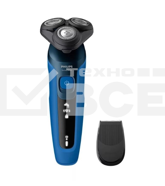 Бритва роторная Philips S5466/17 питан.:элек.сеть/аккум. синий