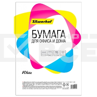 Бумага Silwerhof 716002 A4/55г/м2/250л./белый CIE94% общего назначения