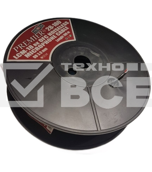 Кабель акустический Premier LCM-18 BK 100м. черный (28-180 100)