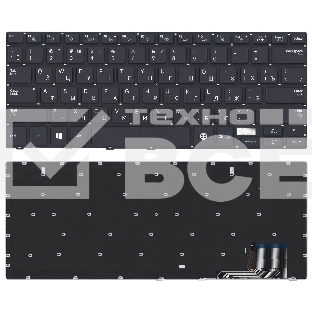 Клавиатура для ноутбука Samsung NP730U3E NP740U3E черная с подсветкой