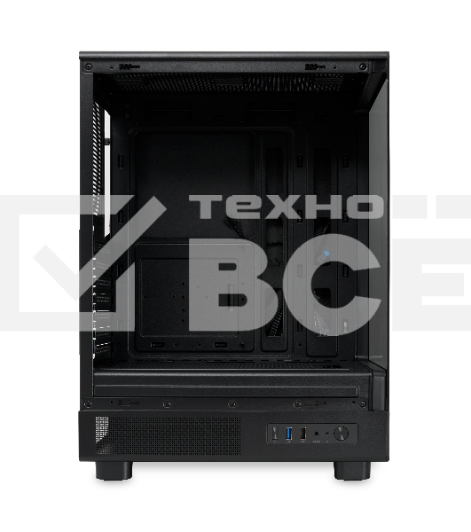 Компьютерный корпус без блока питания HSPD F510, Panoramic Mid Tower, черный, TG, 0.5 SPCC, no fans ATX, mATX, mITX 180/280/160мм 1x2.5', 1x3.5', 7xPCI 1xUSB-A 3.0, 1xUSB-A 1.0 356x218x467мм