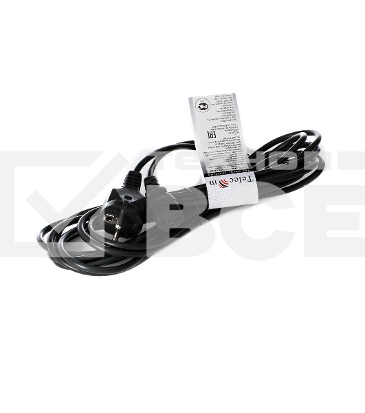 Кабель компьютер - розетка 220V <5.0м> (Европейский стандарт)  <TP021-5.0-BK> Кабель компьютер - розетка 220V <5.0м> (Европейский стандарт)  <TP021-5.0-BK>