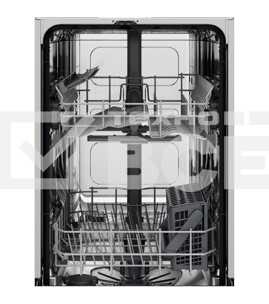 Встраиваемая посудомоечная машина Electrolux EEA22100L, черный, 44.6 см, 9 компл., 47 дБ, класс A+++