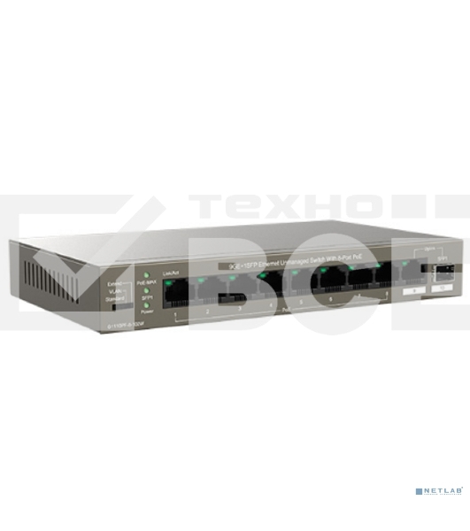Коммутатор неуправляемый Ethernet IP-COM G1110PF-8-102W 9GE+1SFP с 8 портами PoE