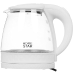 Чайник электрический Homestar HS-1053 1,2 л,стекло/пластик, белый (106464), фото7
