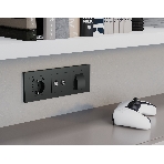 Комплект механизма электрической розетки 2USB С+C 20W с/з на винтовых зажимах 16A-250V ALFA Графит мягкое касание QUANT (AP9105, VM165) MA910510, фото3