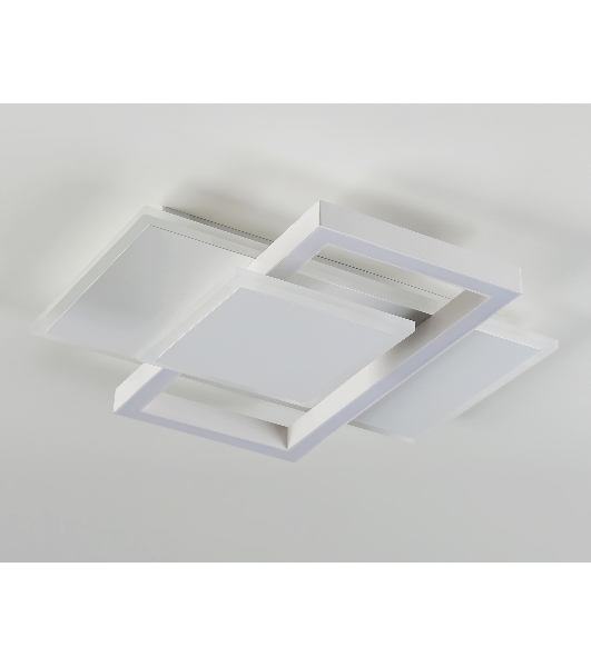 Потолочный светодиодный светильник Ambrella light FA1021/3 WH белый 50W 3000K-6400K 380*345*75 (ПДУ ИК)