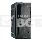 Компьютерный корпус Miditower Exegate CP-604 Black, ATX, <без БП>, 2*USB, Audio, фото 1