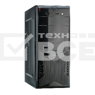 Компьютерный корпус Miditower Exegate CP-604 Black, ATX, <без БП>, 2*USB, Audio
